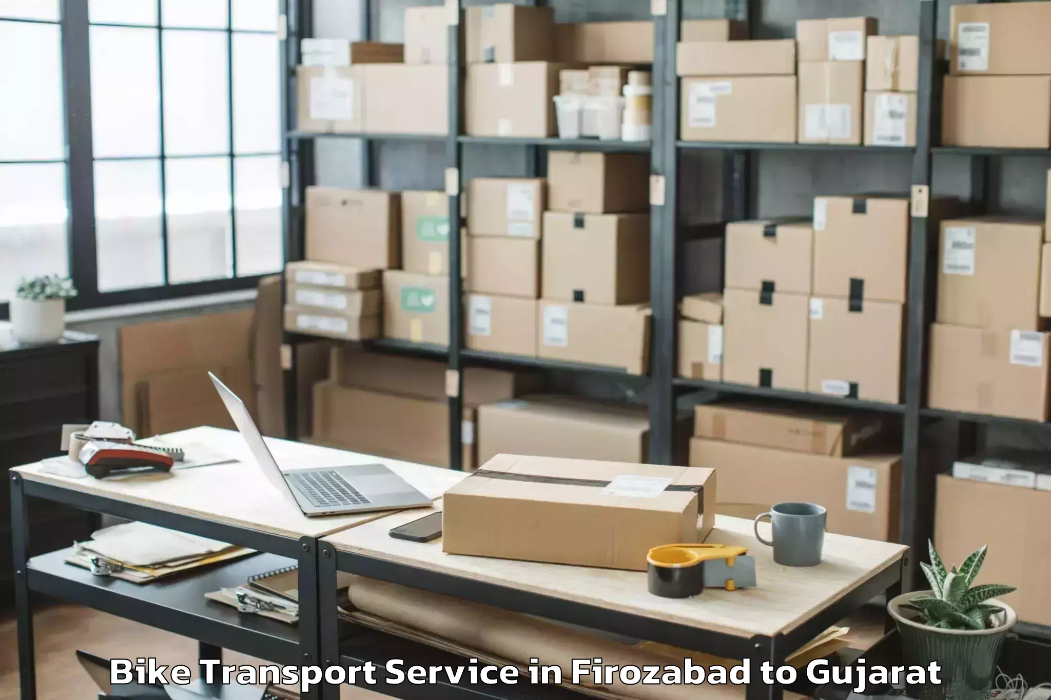 Expert Firozabad to Ahwa Bike Transport